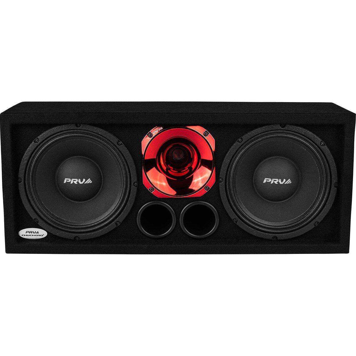 PRV Audio 210290 Red Dual 10" Loaded FullRange Chuchero Enclosure